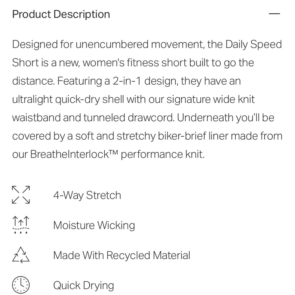 Vuori Daily Speed Short 2.5” EUC - Picture 7 of 9
